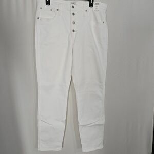 J. Crew White Vintage Straight Button Fly Jean 32T